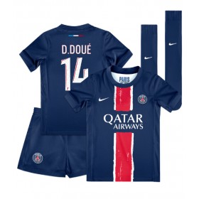 Paris Saint-Germain Desire Doue #14 Hemmakläder Barn 2024-25 Kortärmad (+ Korta byxor)